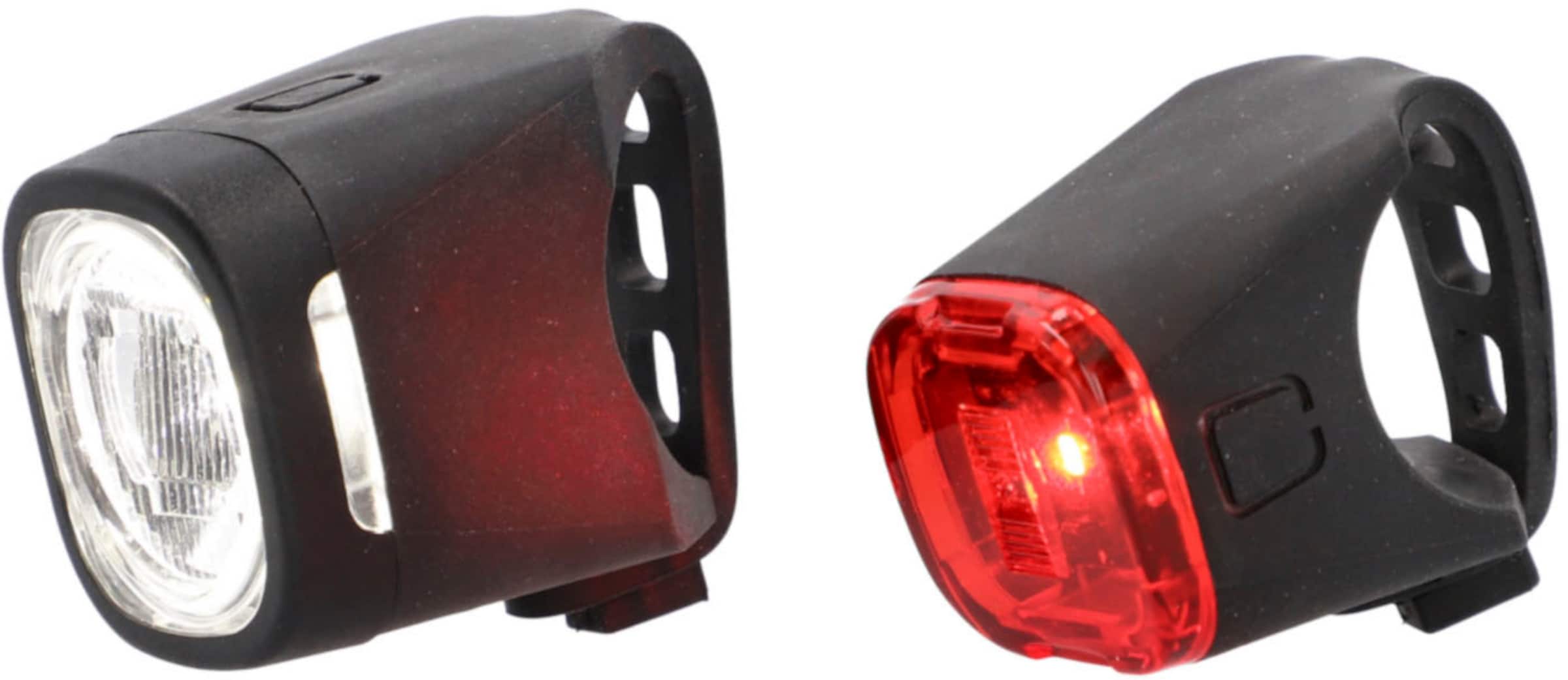 FISCHER Fahrräder Fahrradbeleuchtung in Schwarz: Vorderseite