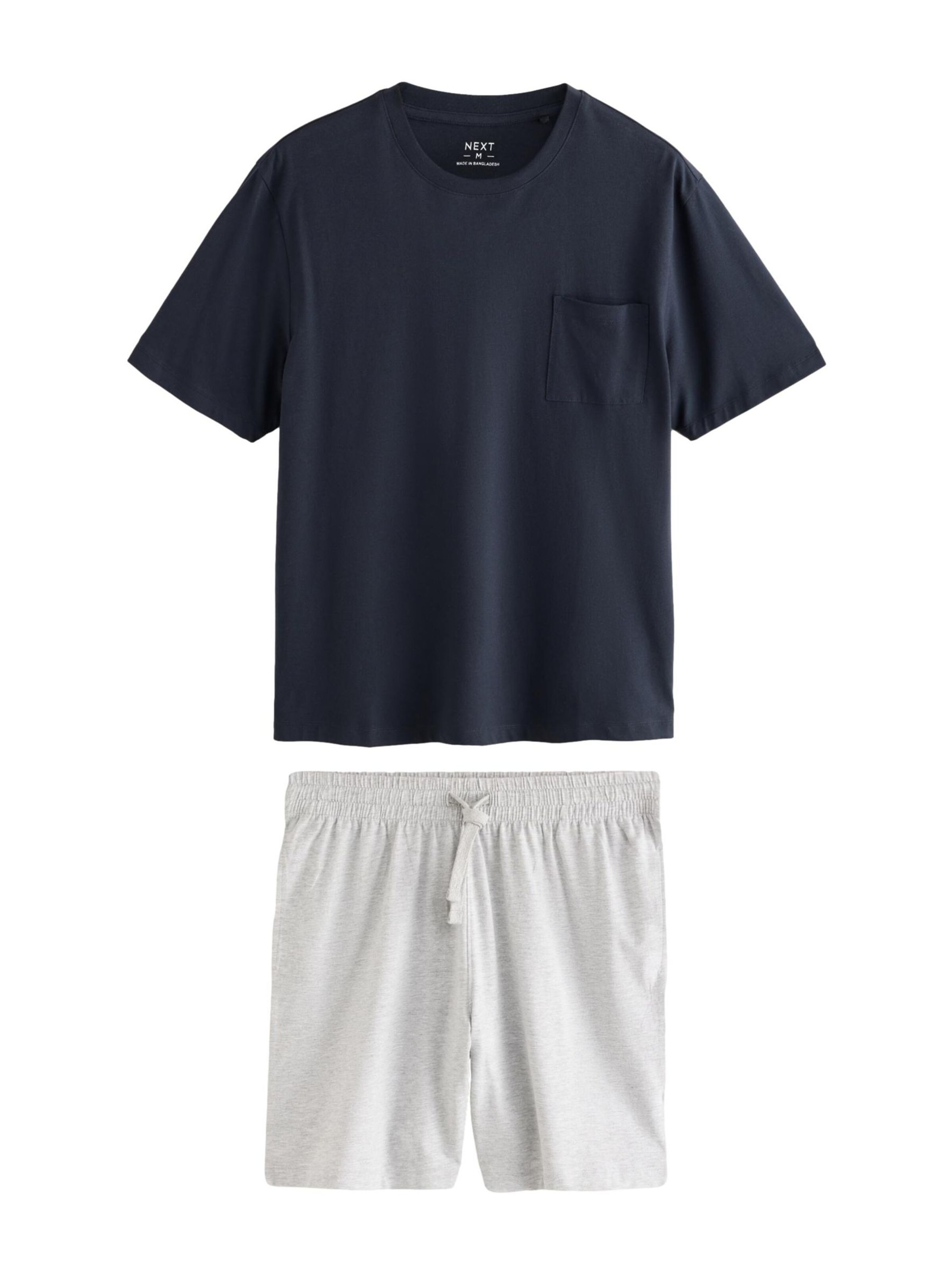 Next - Pijama curto em azul: frente