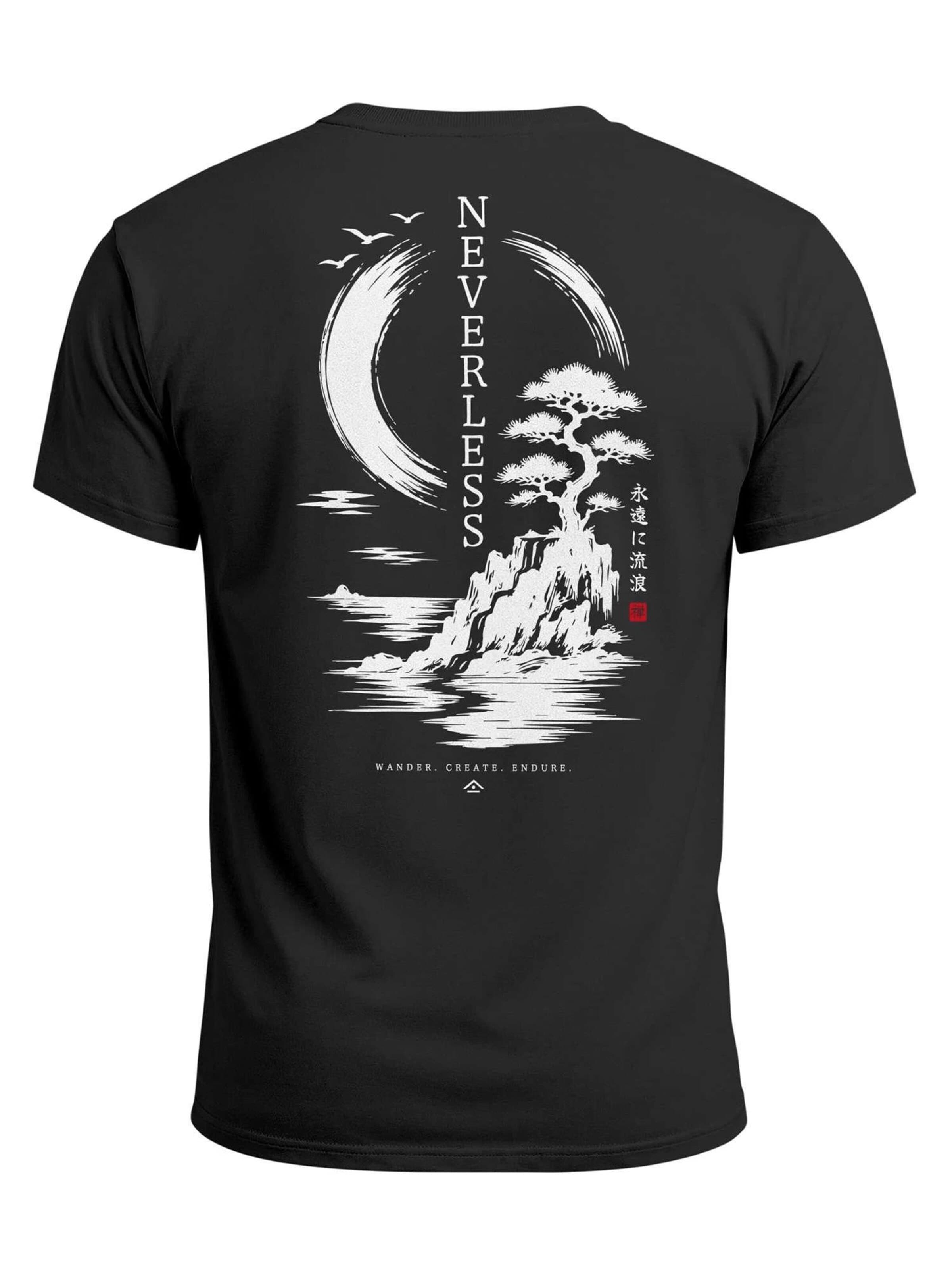 Neverless Shirt 'Spirit of Japan' in Black: front