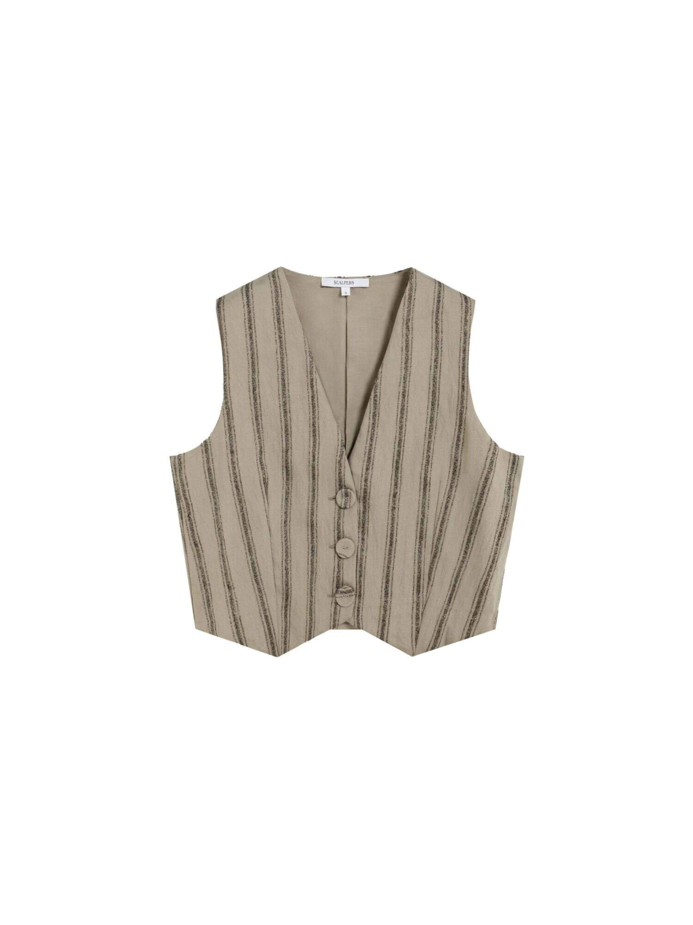 Gilet de costume Scalpers en beige : devant