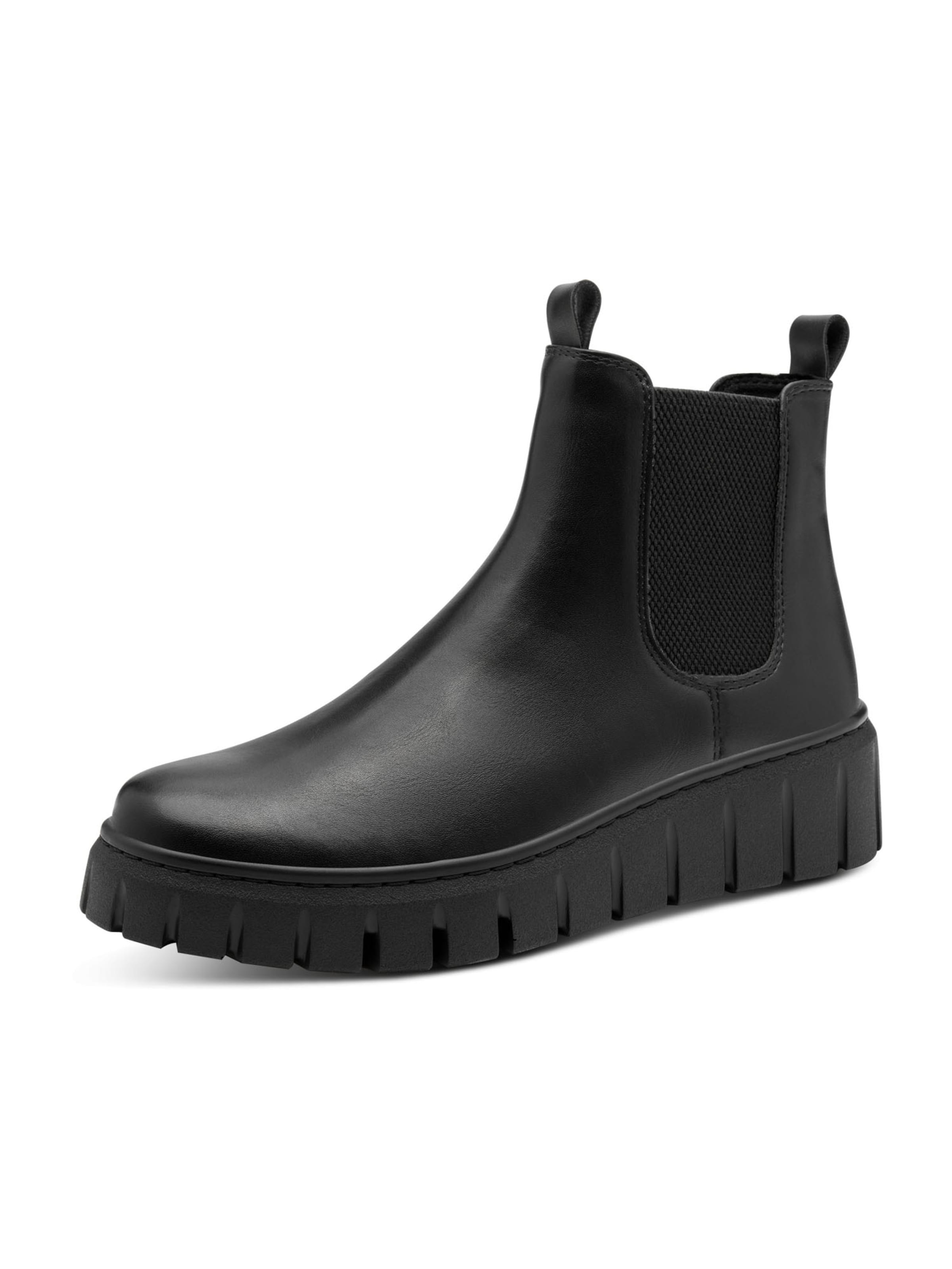 MARCO TOZZI - Botas Chelsea en negro: frente