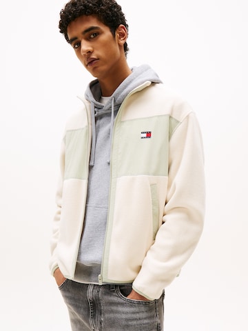 Veste en polaire Tommy Jeans en beige : devant