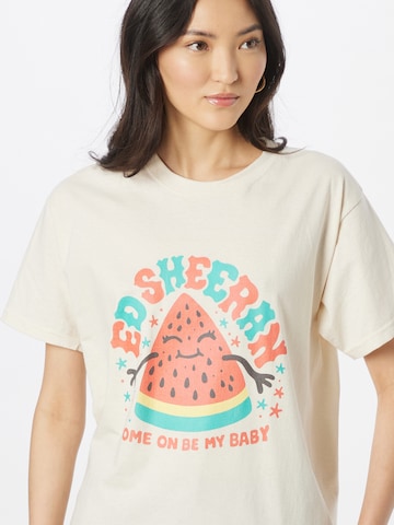 T-shirt 'ED SHEERAN' Daisy Street en beige