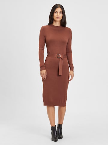 LASCANA Knitted dress in Brown: front