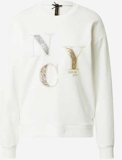 Key Largo Sweater majica 'NEW YORK' u zlatna / srebro / bijela, Pregled proizvoda