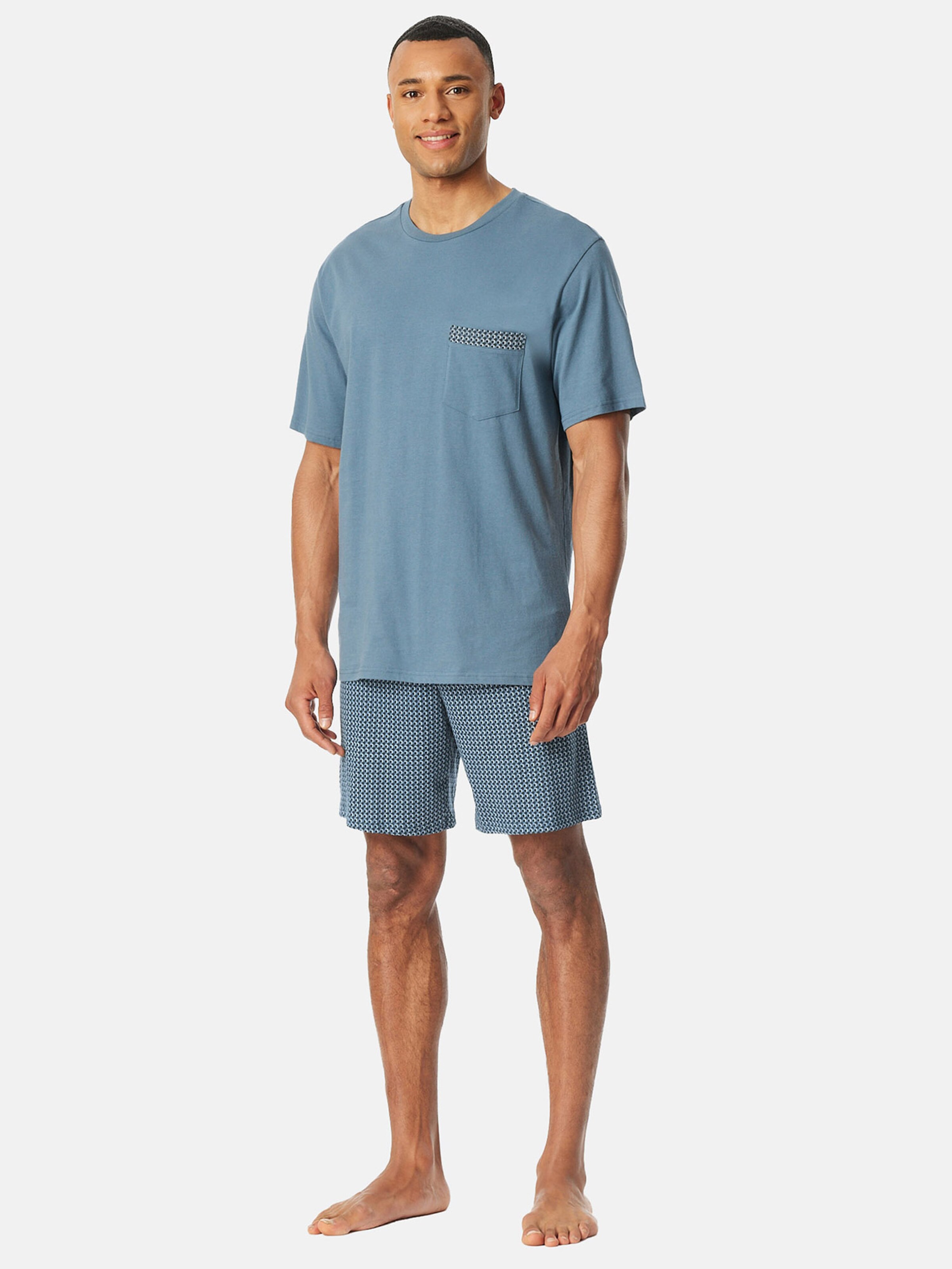 SCHIESSER Shorty 'Comfort Nightwear' in Blau: Vorderseite