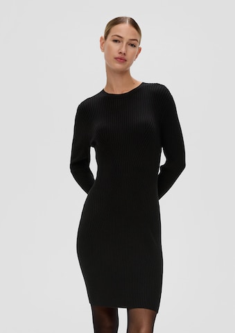s.Oliver Knit dress in Black: front