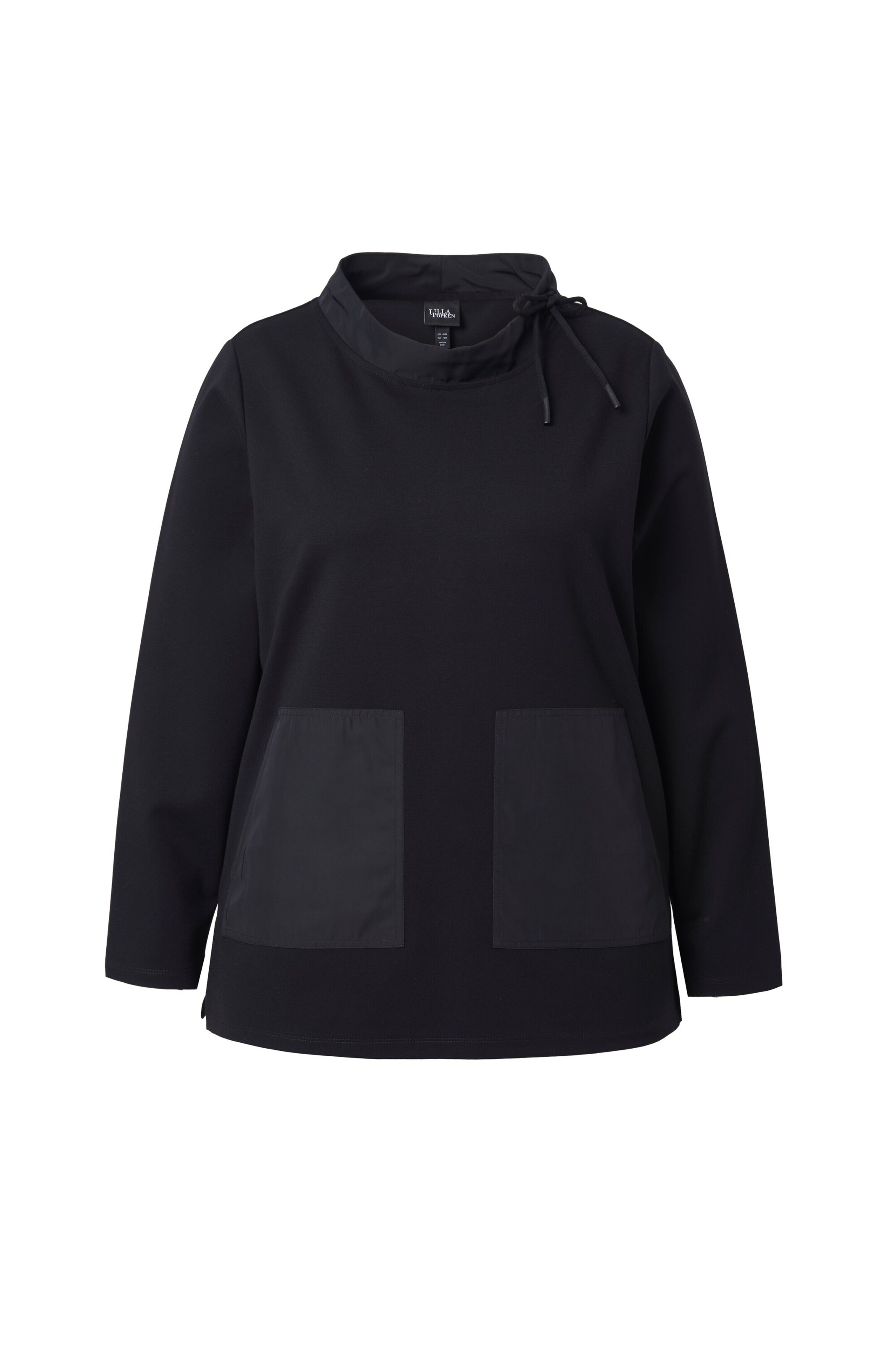 Ulla Popken Sweatshirt in Schwarz: Vorderseite