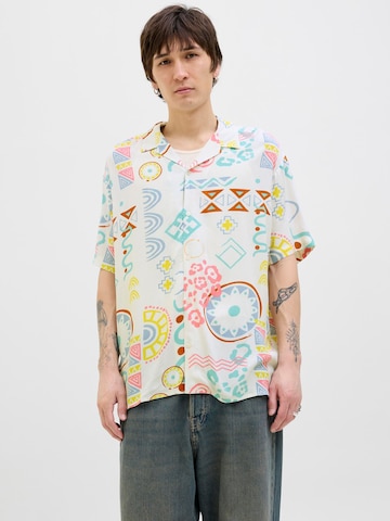 JACK & JONES Comfort Fit Skjorte i hvid: forside