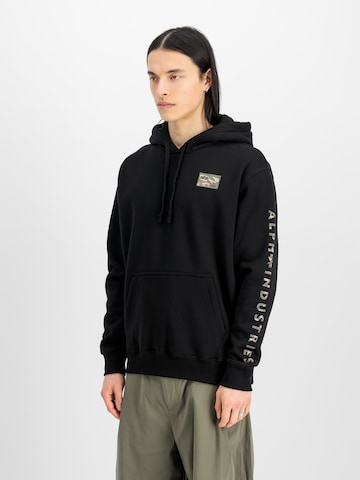 Sweat-shirt ALPHA INDUSTRIES en noir : devant