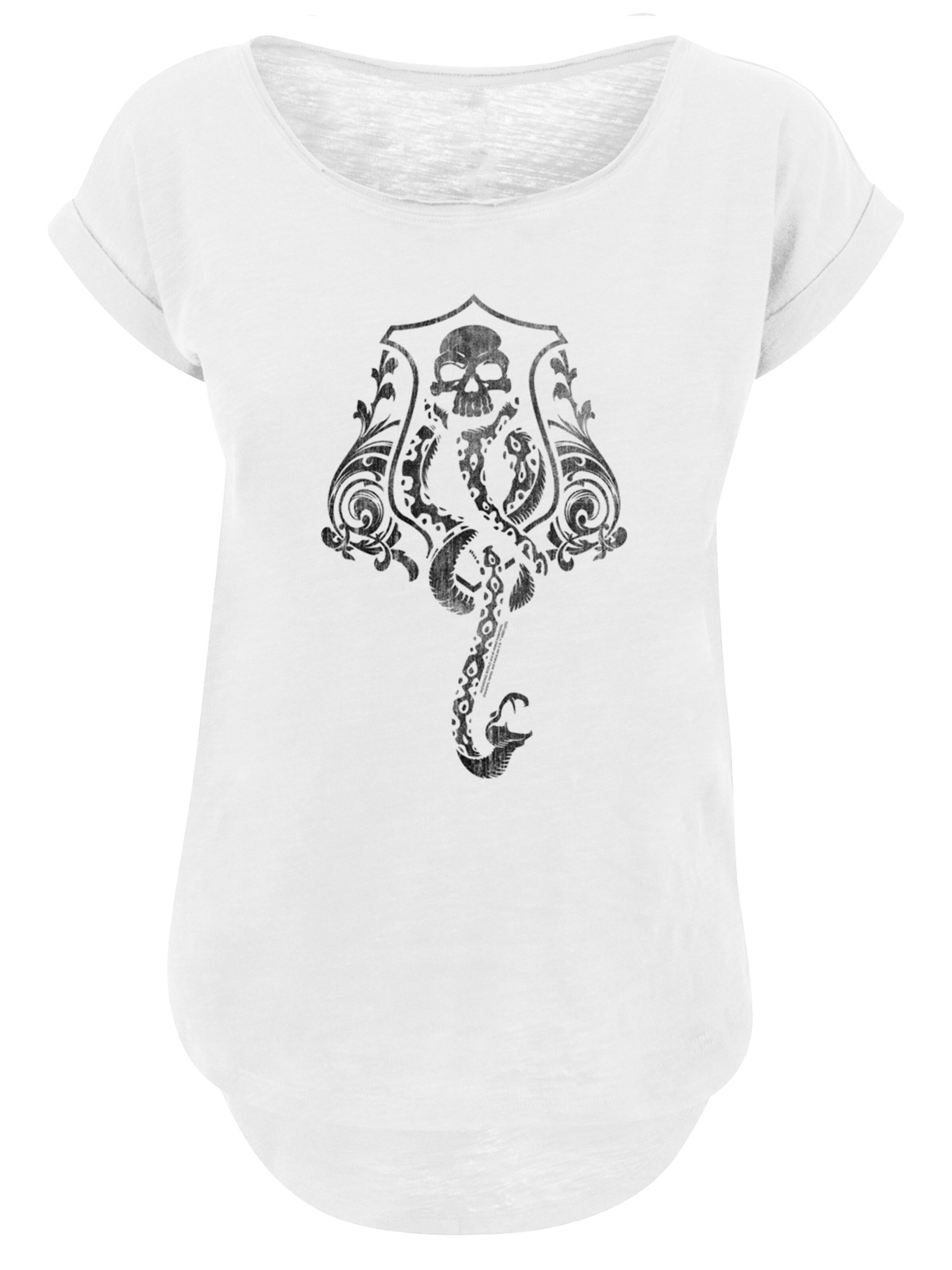 F4NT4STIC T-Shirt 'Harry Potter Dark Mark Crest' in schwarz / weiß, Produktansicht