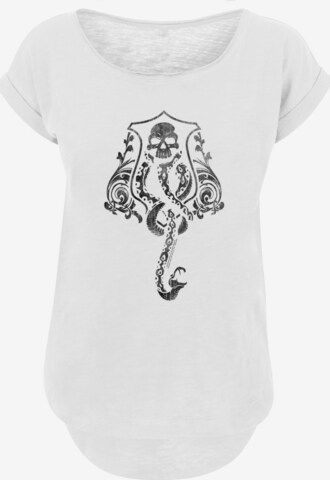 F4NT4STIC Shirt 'Harry Potter Dark Mark Crest' in Wit: voorkant