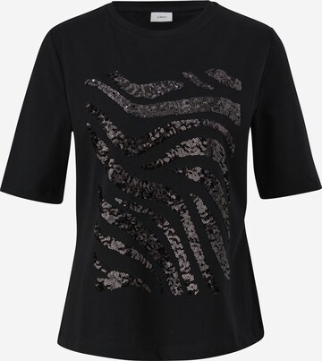 T-shirt s.Oliver BLACK LABEL en noir : devant