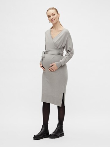 MAMALICIOUS Knitted dress 'Mia' in Grey
