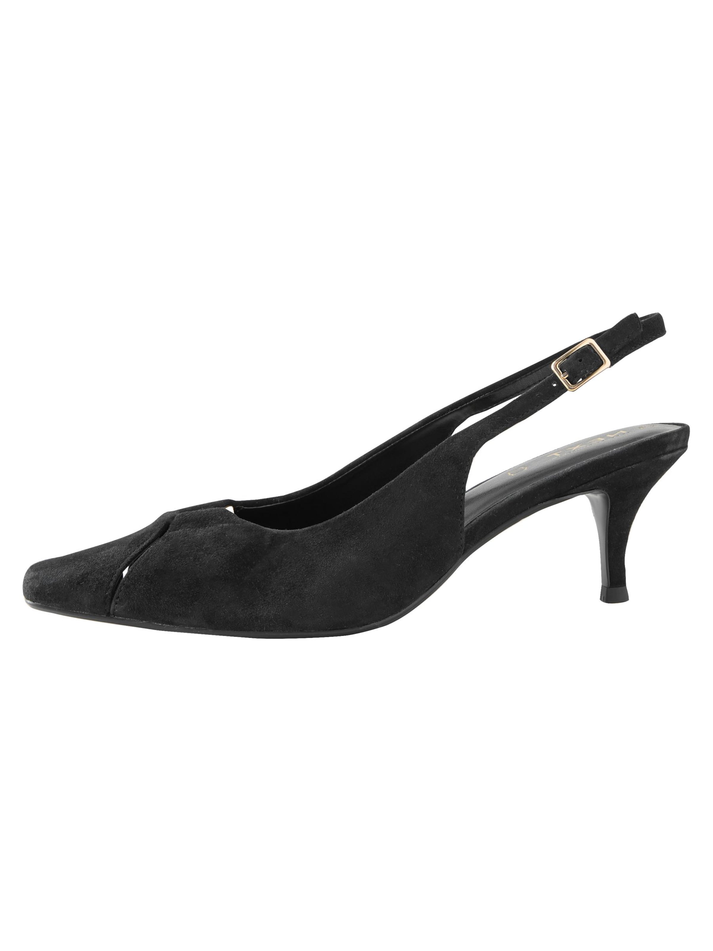 NextCipele s potpeticom i otvorenom petom - crna boja: prednji dio