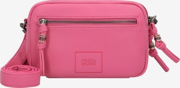 Borsa a tracolla 'Keep On Smiling' di FREDsBRUDER in rosa: frontale