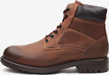 COX Lace-Up Boots in Brown: front