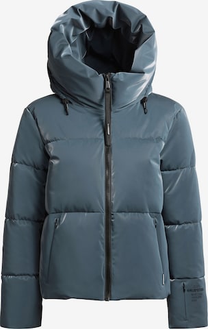 khujo Zimní bunda 'Audrey Shiny ' – modrá: přední strana