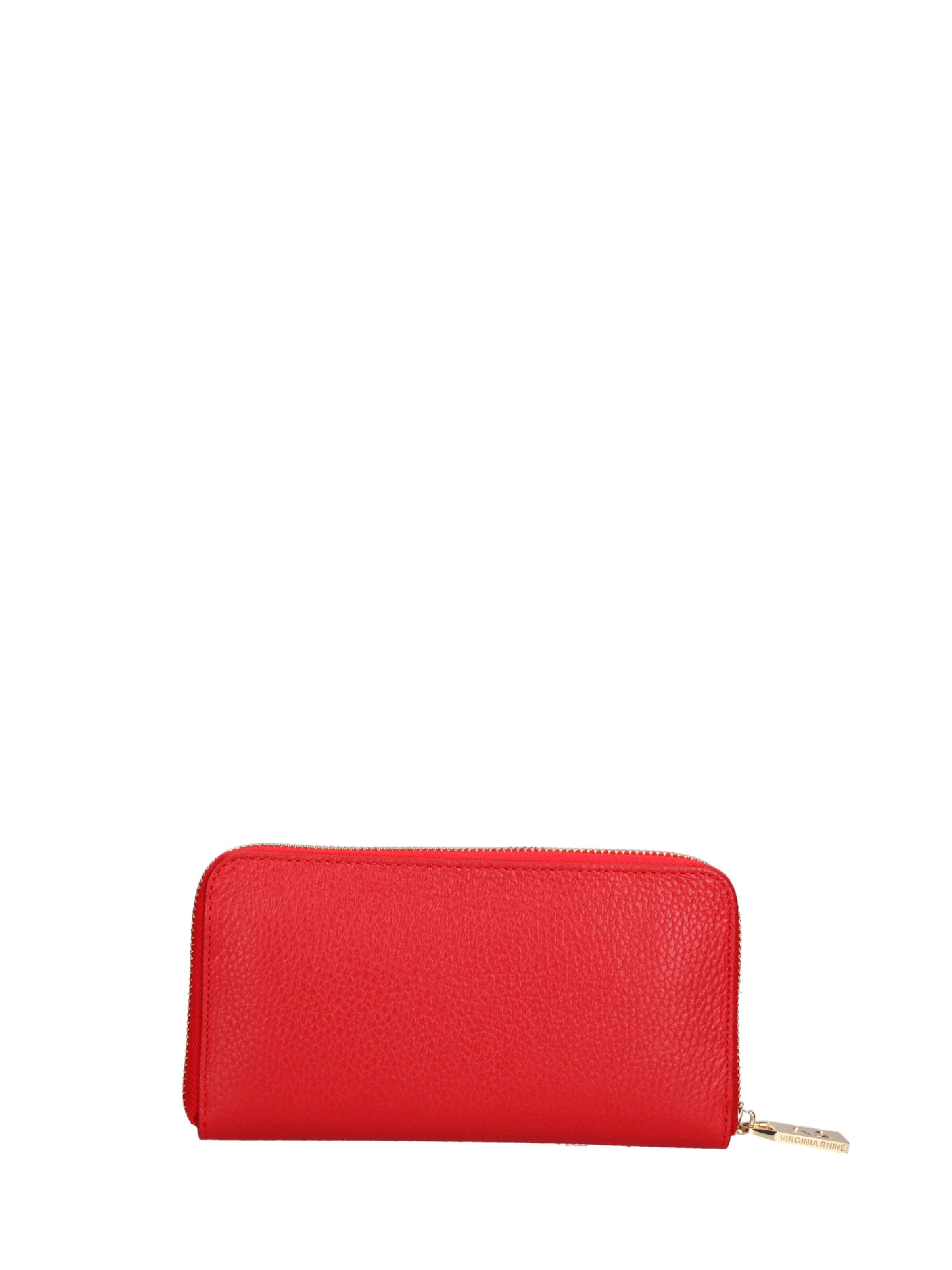 Portamonete 'Portafoglio donna pelle dollaro con zip 20x10 cm' di Virginia Rhinè in rosso
