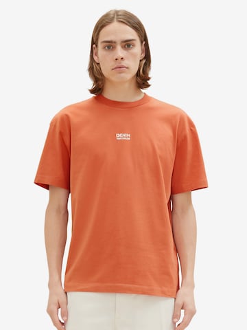 TOM TAILOR DENIM قميص بلون برتقالي: الأمام