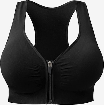 MEETWEE Push-up Sports bra in Black: front