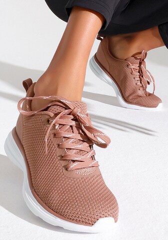 Baskets basses LASCANA en rose : devant