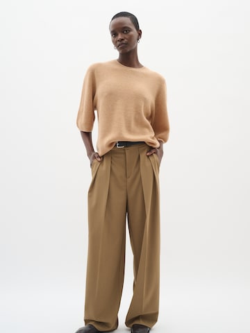 InWear Wide Leg Bukser med fals 'BriettaIW' i brun