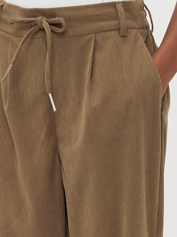 Only Petite Tapered Bandplooibroek 'ONLPOPTRASH-LIAS' in Bruin