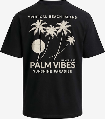 Neverless Shirt 'Palm Vibes' in Black: front