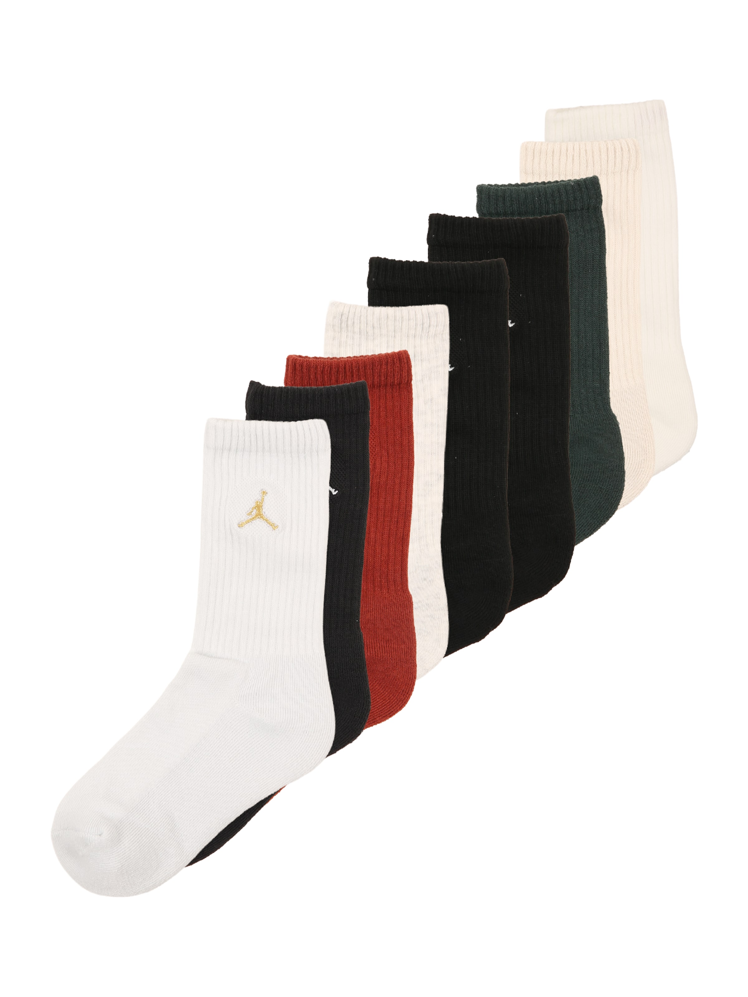 Jordan Ponožky - nebielená / svetlobéžová / svetlozelená / čierna / biela, Produkt