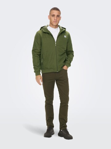 Only & Sons Between-Season Jacket 'Damian' in Green