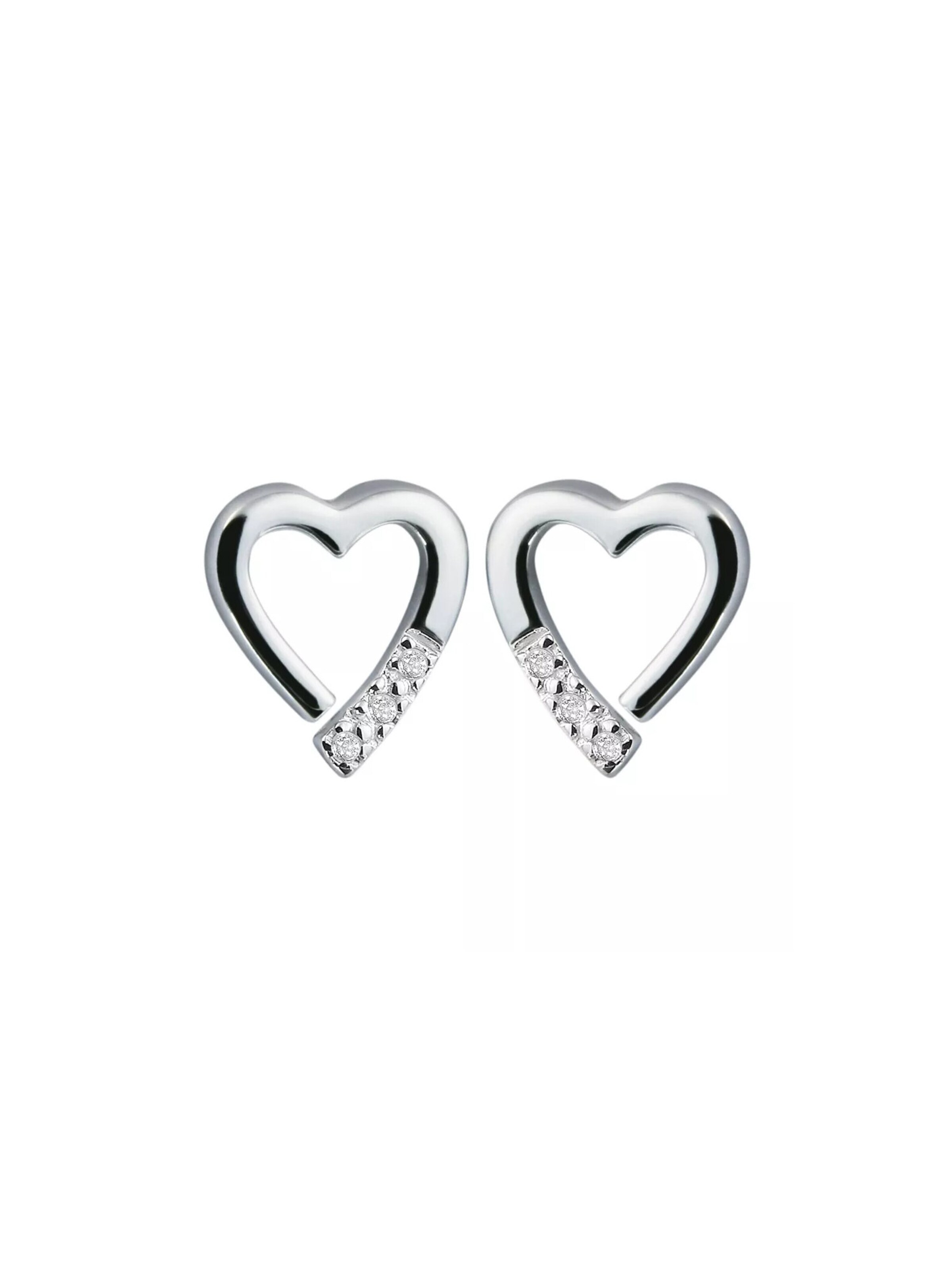 Hot Diamonds Náušnice 'Just Add Love' – stříbrná: přední strana