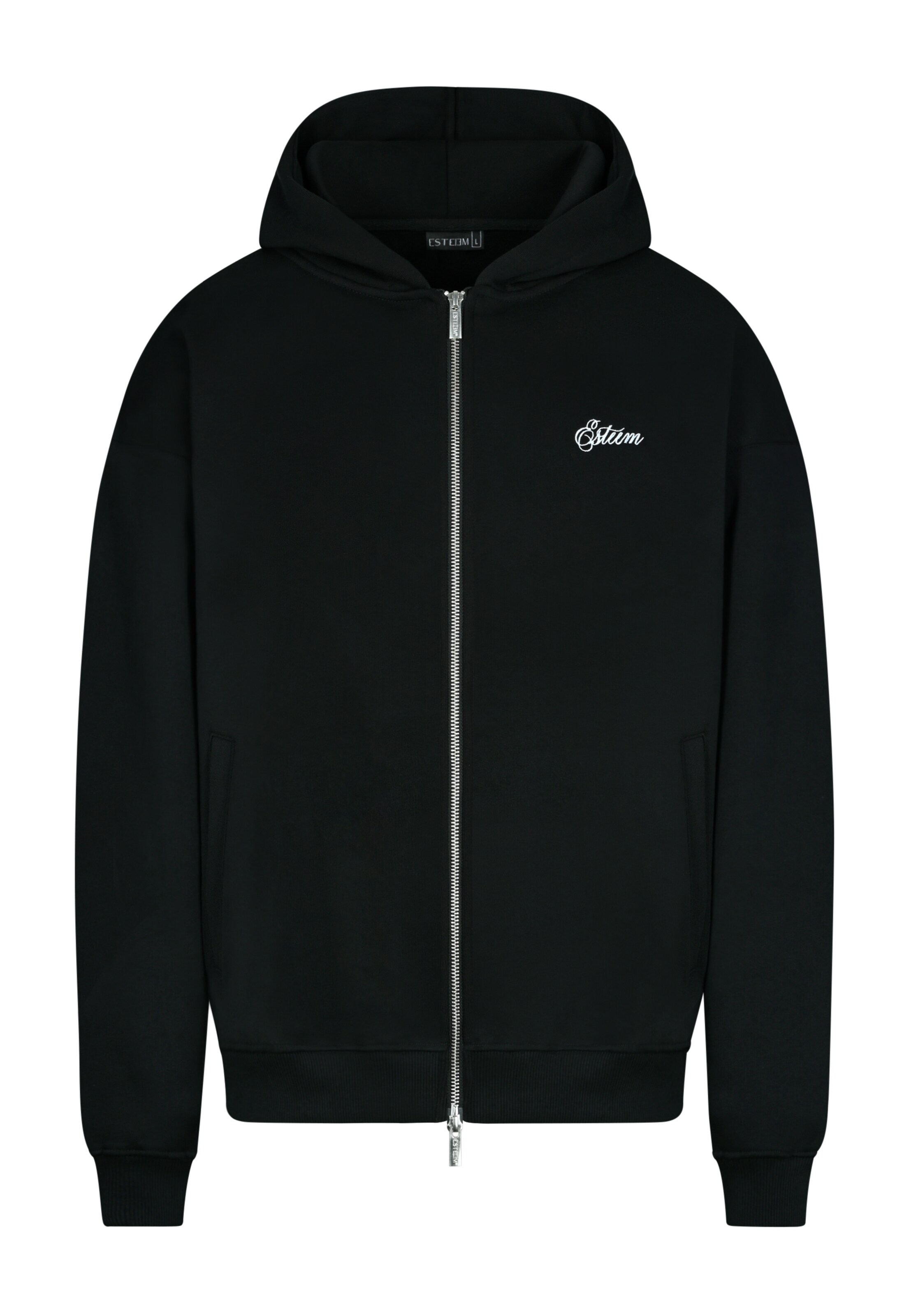 ESTEEM Sweatvest in Zwart: voorkant