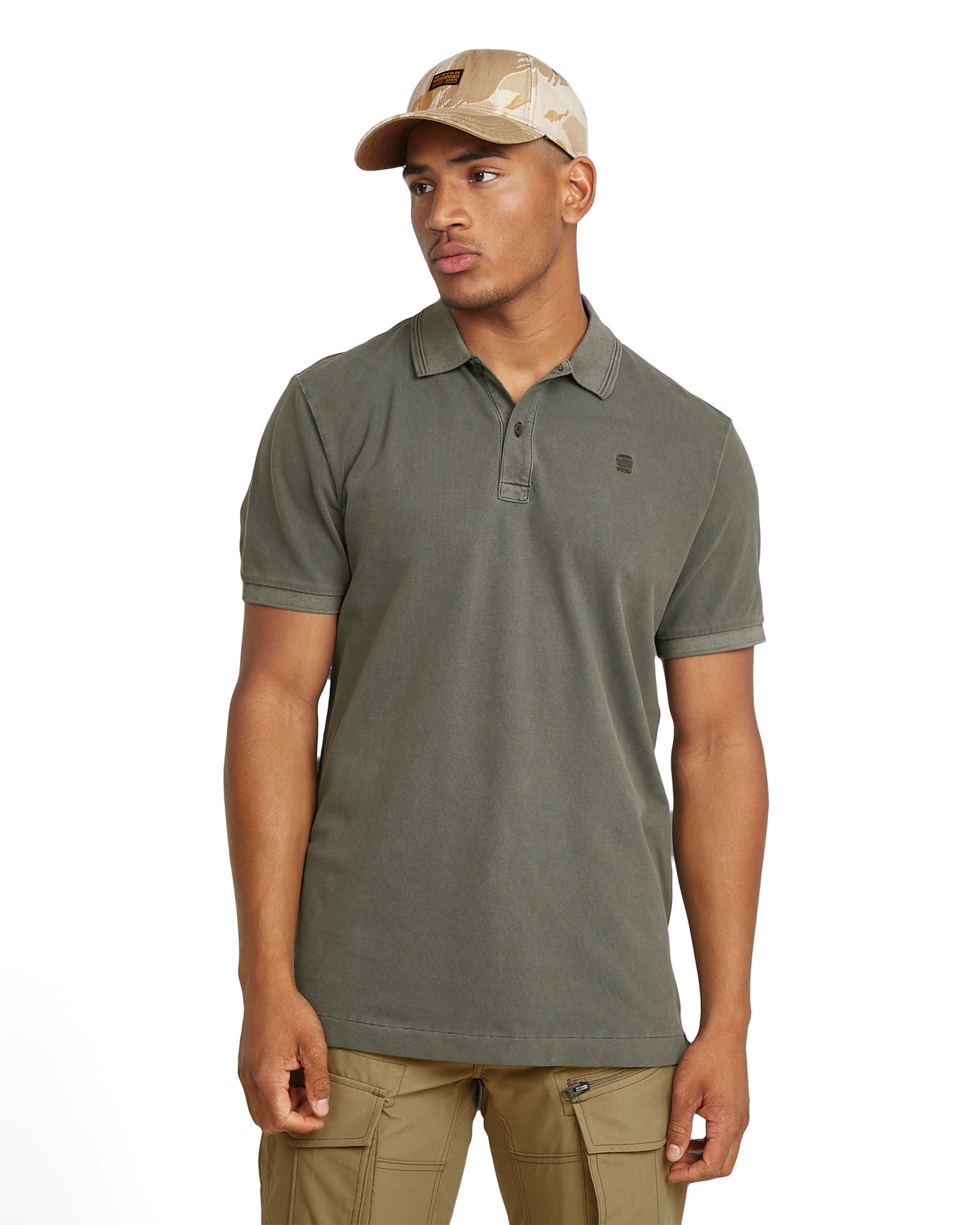 G-STAR Poloshirt in Grün: Vorderseite