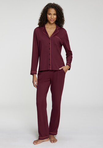 LASCANA - Pantalón de pijama en rojo