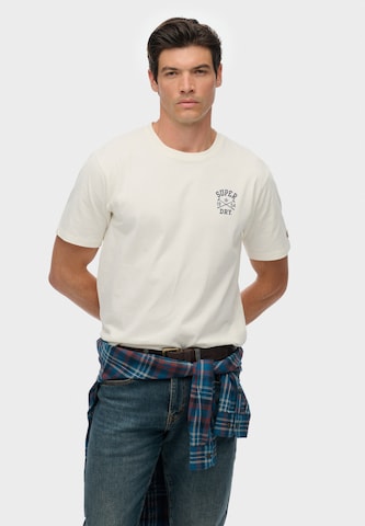 T-Shirt Superdry & Co en blanc : devant