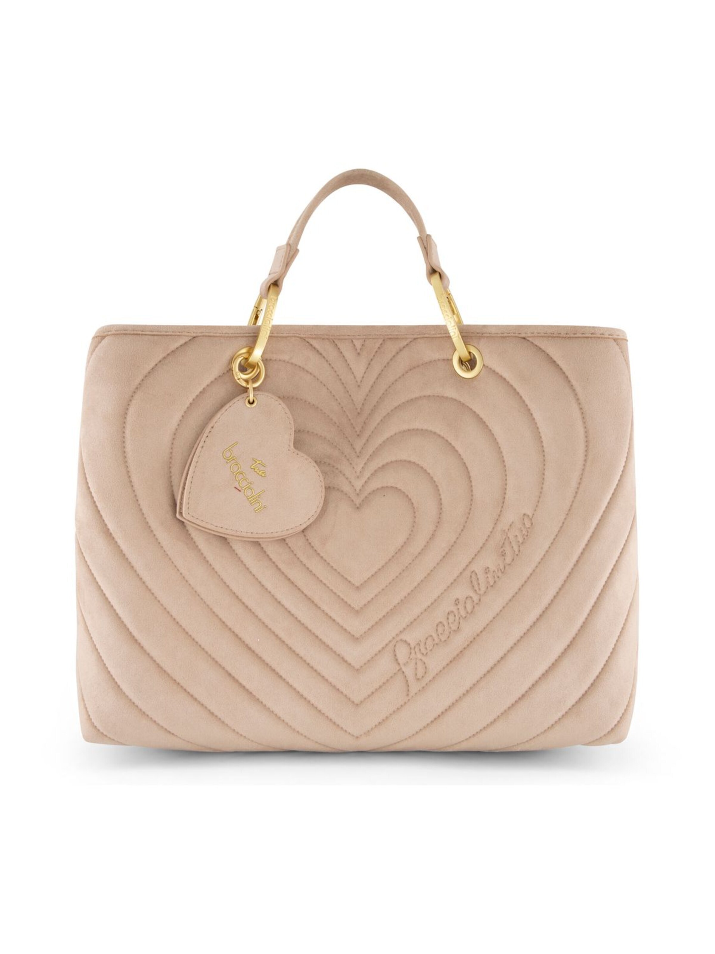 Braccialini - Bolso de mano 'Beth Matelassé' en rosa: frente