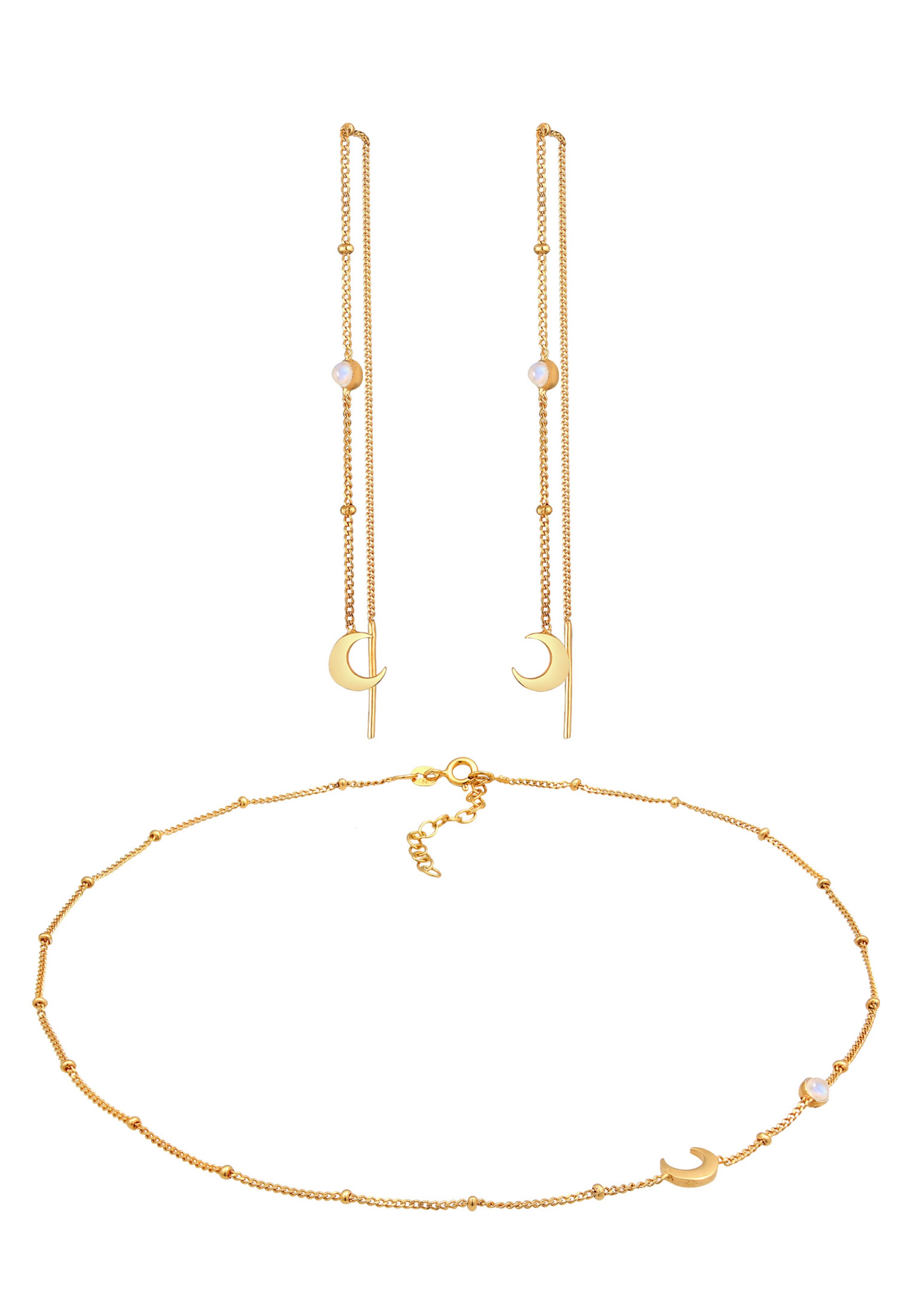 ELLI Sieraden set in Goud: voorkant