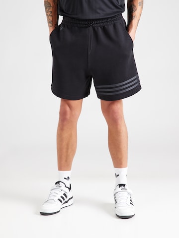 Largi Pantaloni 'Neuclassics' de la ADIDAS ORIGINALS pe negru: față