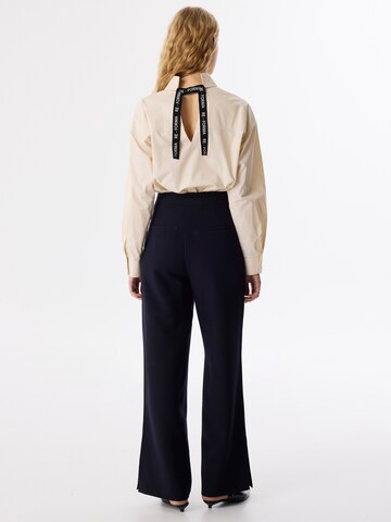Twist Wide leg Broek in Blauw