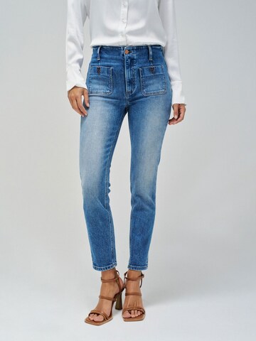 Skinny Jean 'Destiny' Salsa Jeans en bleu : devant