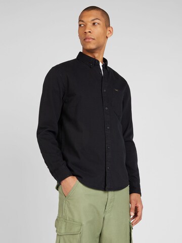 Lee Regular Fit Hemd in Schwarz: Vorderseite