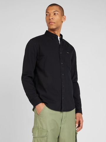 Lee Regular fit Button Up Shirt in Black: front