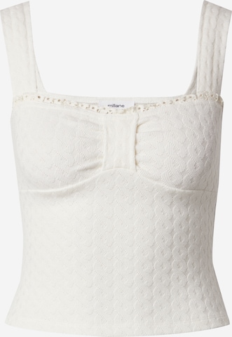 millaneTop 'Bow' - bijela boja: prednji dio