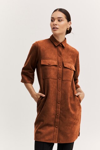 b.young Blouse 'Dosa' in Bruin: voorkant