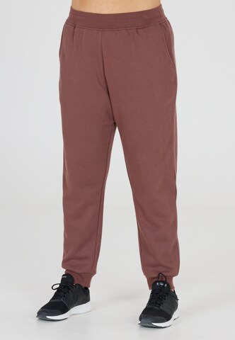 Q by Endurance Regular Workout Pants 'Lanso' in Brown: front