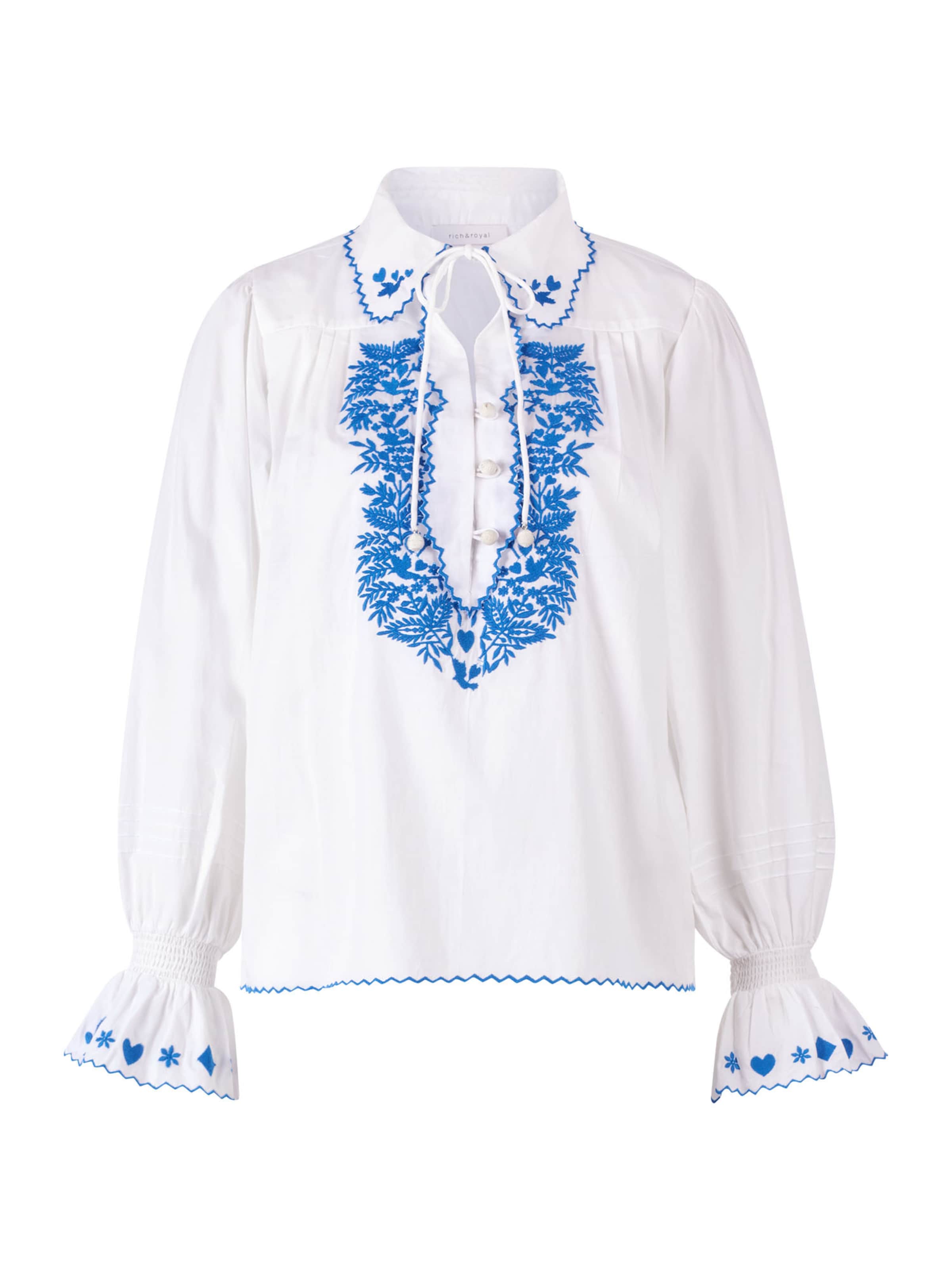 balts Rich & Royal Blūze: no priekšpuses