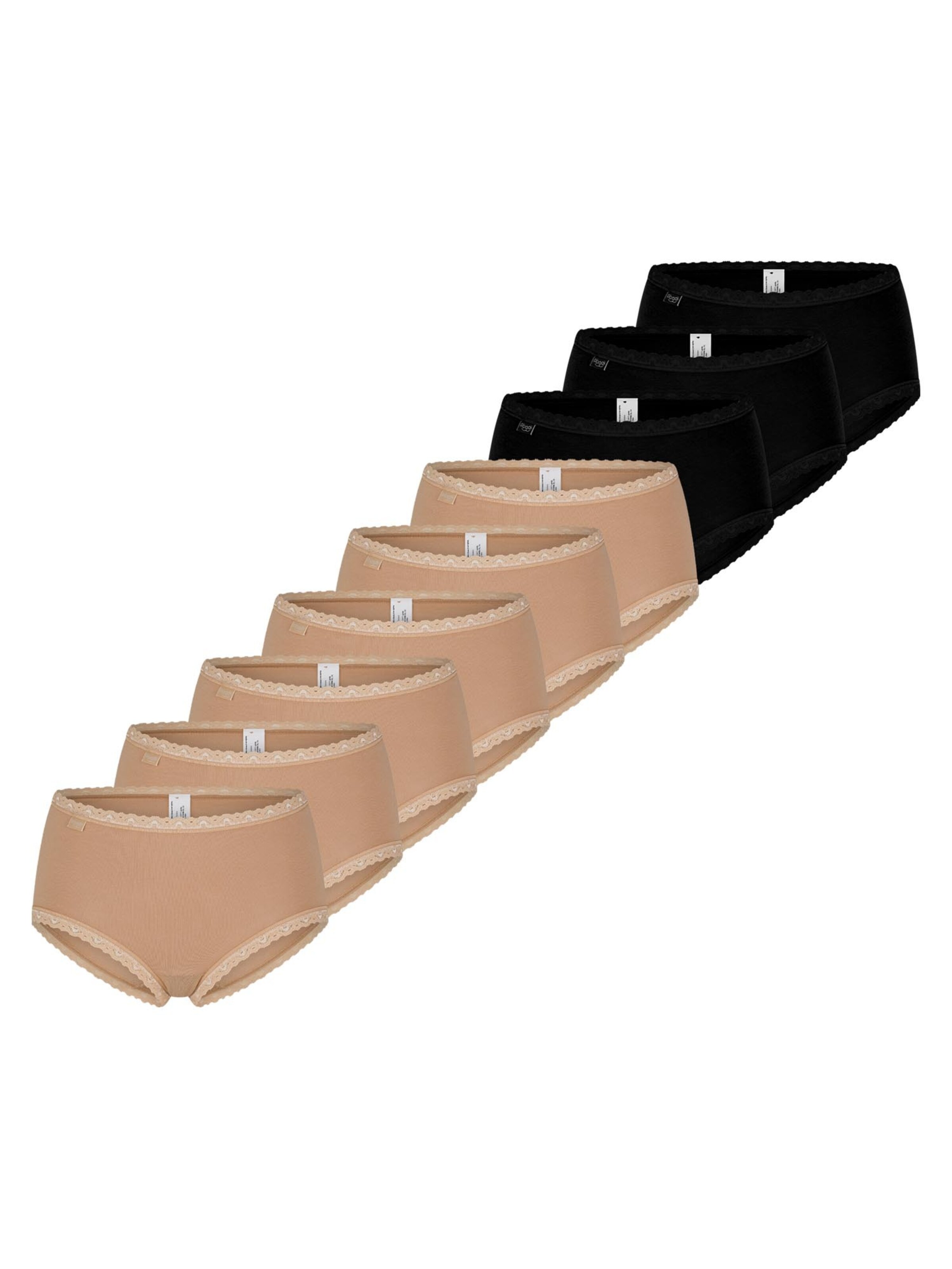 SLOGGI Slip '24/7 Cotton Lace' in Brown: front