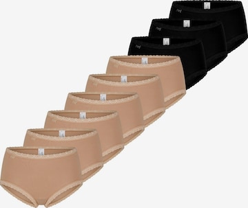 SLOGGI Slip '24/7 Cotton Lace' in Brown: front