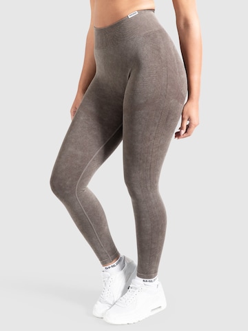 Skinny Leggings ' Batik Scrunch ' Smilodox en marron